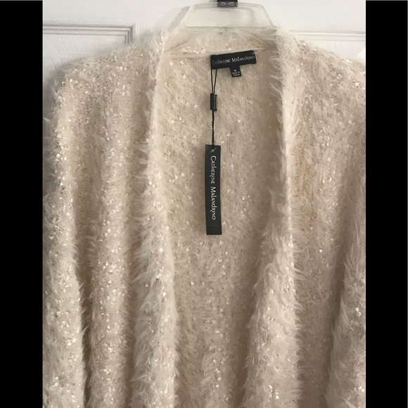 Catherine Malandrino ribbon& eyelash knit cardigan - Picture 2 of 16